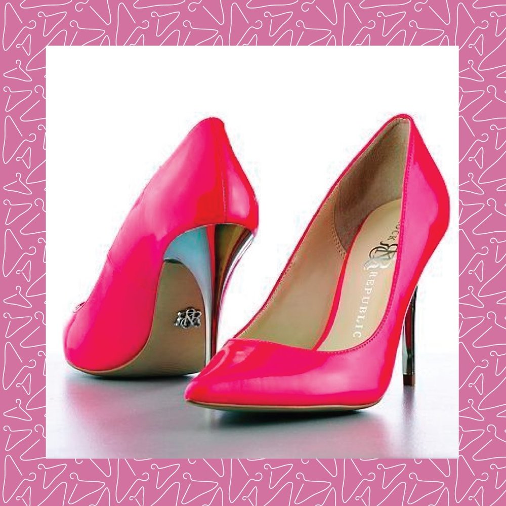 Rock & Republic ~ Neon Pink and Silver Stilettos